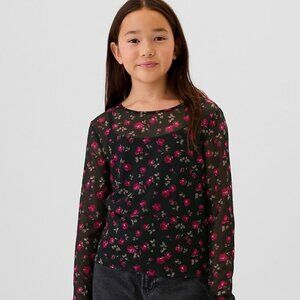GAP Kids Sheer Floral Blouse with Camisole - size medium (8)